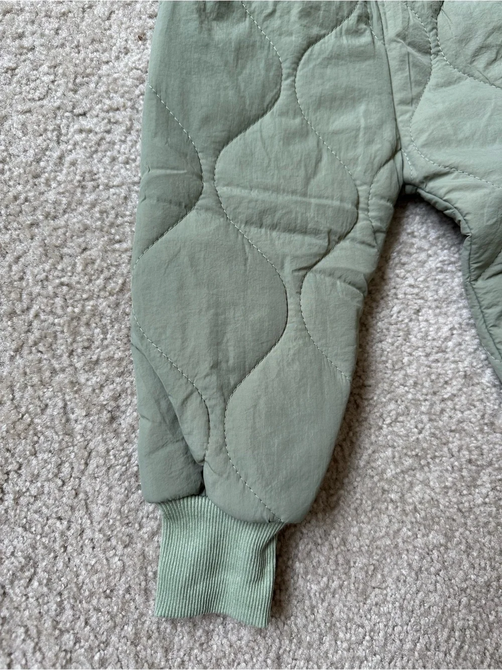 NWT All Small Co. Sage Green Quilted 2-Piece Jacket & Pants Set, outfit